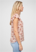 Bluse mit 4er Knopfleiste und Blumen Print Cloud5ive