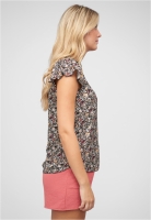 Bluse mit 4er Knopfleiste und Blumen Print Cloud5ive