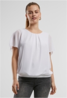 Cloud5ive Damen Chiffon Top 2-lagig mit Fledermaus?rmeln