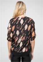 Chiffon Top mit Zipper und Print Cloud5ive