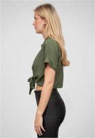 Crop Bluse mit Knopfleiste und Knoten Cloud5ive