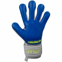 Rękawice bramkarskie Reusch Attrakt Grip Evolution Finger Support szaro-niebieskie 5272820 6006 copil