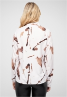 Langarm Bluse mit Knopfleiste und All Over Abstrakt Print Cloud5ive