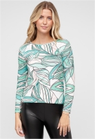 Langarm Top mit Bl䴴er Print Cloud5ive