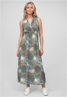 Maxi Kleid in Wickeloptik mit Tropical All Over Print Cloud5ive