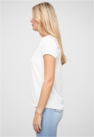 Camasa Musselin V-Neck mit Deko Knopfleiste und Spitze Cloud5ive