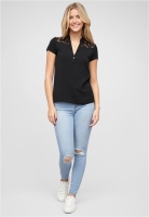 Camasa Musselin V-Neck mit Deko Knopfleiste und Spitze Cloud5ive