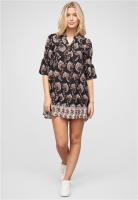 Paisley Kleid mit V-Neck und All Over Print Cloud5ive