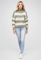 Bluza trening Strick- Pullover mit High-Neck und Streifen-Muster Cloud5ive