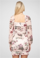 Rschen Kleid mit Blumenprint Raffung Cloud5ive