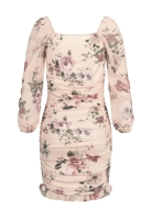 Rschen Kleid mit Blumenprint Raffung Cloud5ive