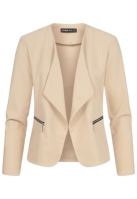 Cloud5ive Damen Blazer mit 2-Zip-Pockets und Reverskragen