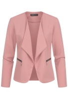 Cloud5ive Damen Blazer mit 2-Zip-Pockets und Reverskragen