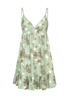 Struktur Tr䧥r Kleid mit Floralem Print Cloud5ive