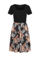 Camasa T--Kleid 2-Tone mit Palmenprint