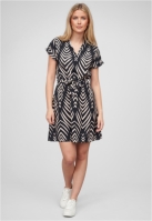 Camasa Cloud5ive Damen T- Kleid mit Turn-Up ?rmel und All Over Print