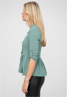 Turn-Up Schsschen Bluse mit Knopfleiste Cloud5ive