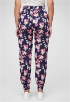 Viskose Hose mit Bndchen 2-Pockets Blumen Print Cloud5ive