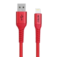 MiTEC MITEC 1M MFI LIGHTNING BRAIDED CABLE RED