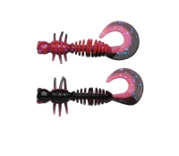 NALUCA POWER CURLY 4CM SALMON EGG rosu negru 12BUC PL BERKLEY