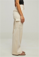 Pantalon High Waist Wide Leg Twill Cargo dama Urban Classics