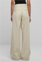 Pantalon High Linen Mixed Wide Leg dama Urban Classics