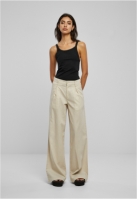 Pantalon High Linen Mixed Wide Leg dama Urban Classics