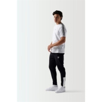 11 Degrees Colour Block Slim Fit Joggers - Black / White