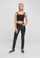 Pantalon Mid Waist Synthetic piele dama Urban Classics