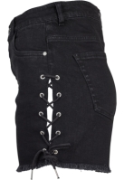 Pantalon scurt Combat Highwaist Denim Lace Up dama Urban Classics