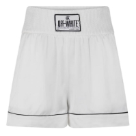 Pantalon scurt Combat OFF WHITE Satin Logo-Patch