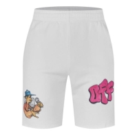 OFF WHITE Graffiti Spray Sweatshorts