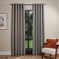 Homelife Basketweave Lined Pair of Curtains