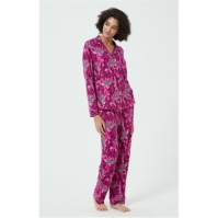 Pijama Linea Leopard Soft Touch Button Through Set