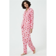 Pijama Linea Scribble Heart Soft Touch Button Through Set