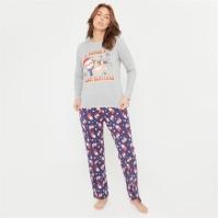 Pijama Linea Sloth Christmas Cotton Set