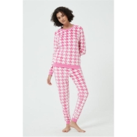 Linea Velour Houndstooth Twosie