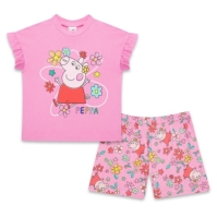 Character Peppa Pig Printed Maneca Scurta Pj Set