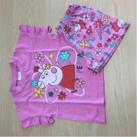 Character Peppa Pig Printed Maneca Scurta Pj Set