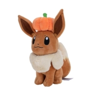 Pokemon Eevee Plush with Pumpkin - 8-Inch Eevee Plush with Unique Accessory