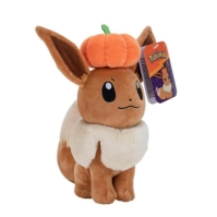 Pokemon Eevee Plush with Pumpkin - 8-Inch Eevee Plush with Unique Accessory