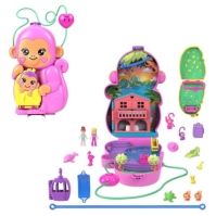 Polly Pocket Polly Pocket Momma Monkey & Playset bebelus