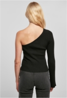 Bluza trening Short Rib Knit One Sleeve dama Urban Classics