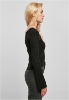 Bluza trening Short Rib Knit One Sleeve dama Urban Classics