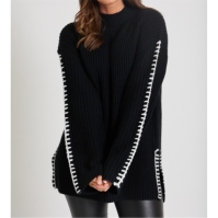 Be You Contrast Stitch Jumper dama