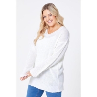 Be You You Brush V Neck Longline Jumper