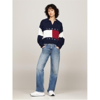 Blug Tommy Rugby Style V-Neck Cropped Jumper Tommy Jeans