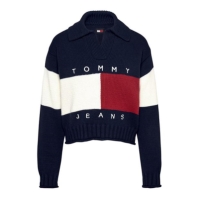 Blug Tommy Rugby Style V-Neck Cropped Jumper Tommy Jeans