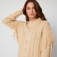 Rochie Be You Fringe Detail Cable Jumper