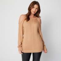 Be You You Cold Shoulder Fine Knit Jumper